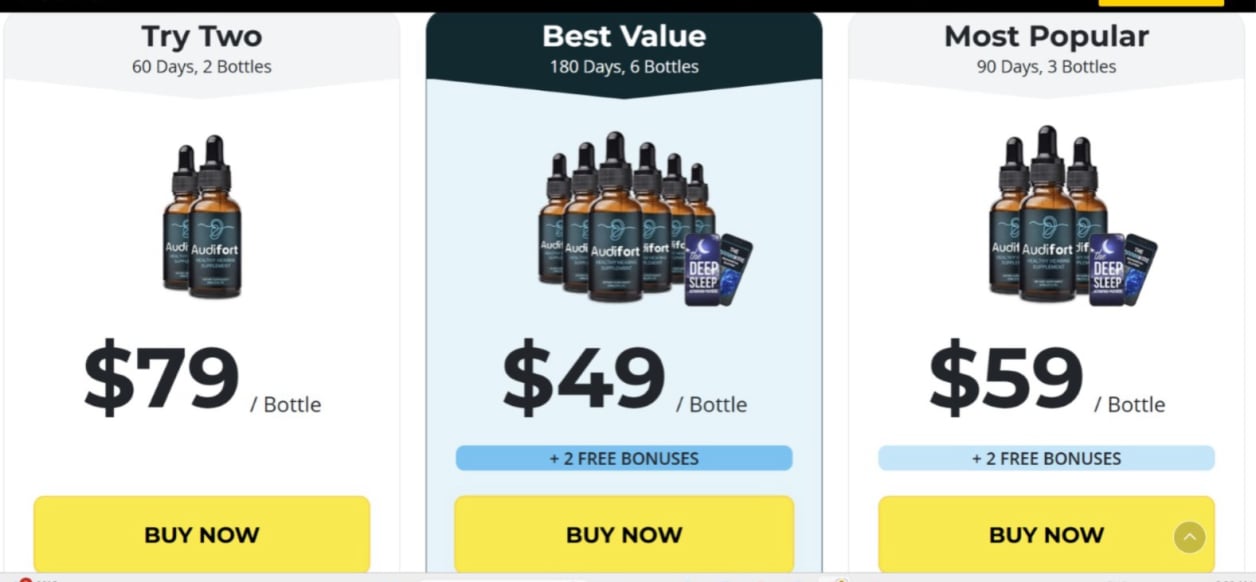 Audifort 6 bottles pack