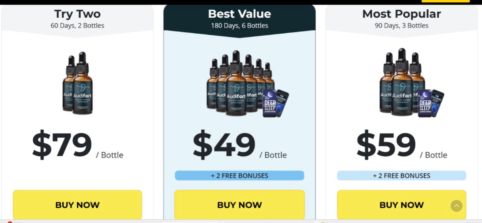 Audifort bottles